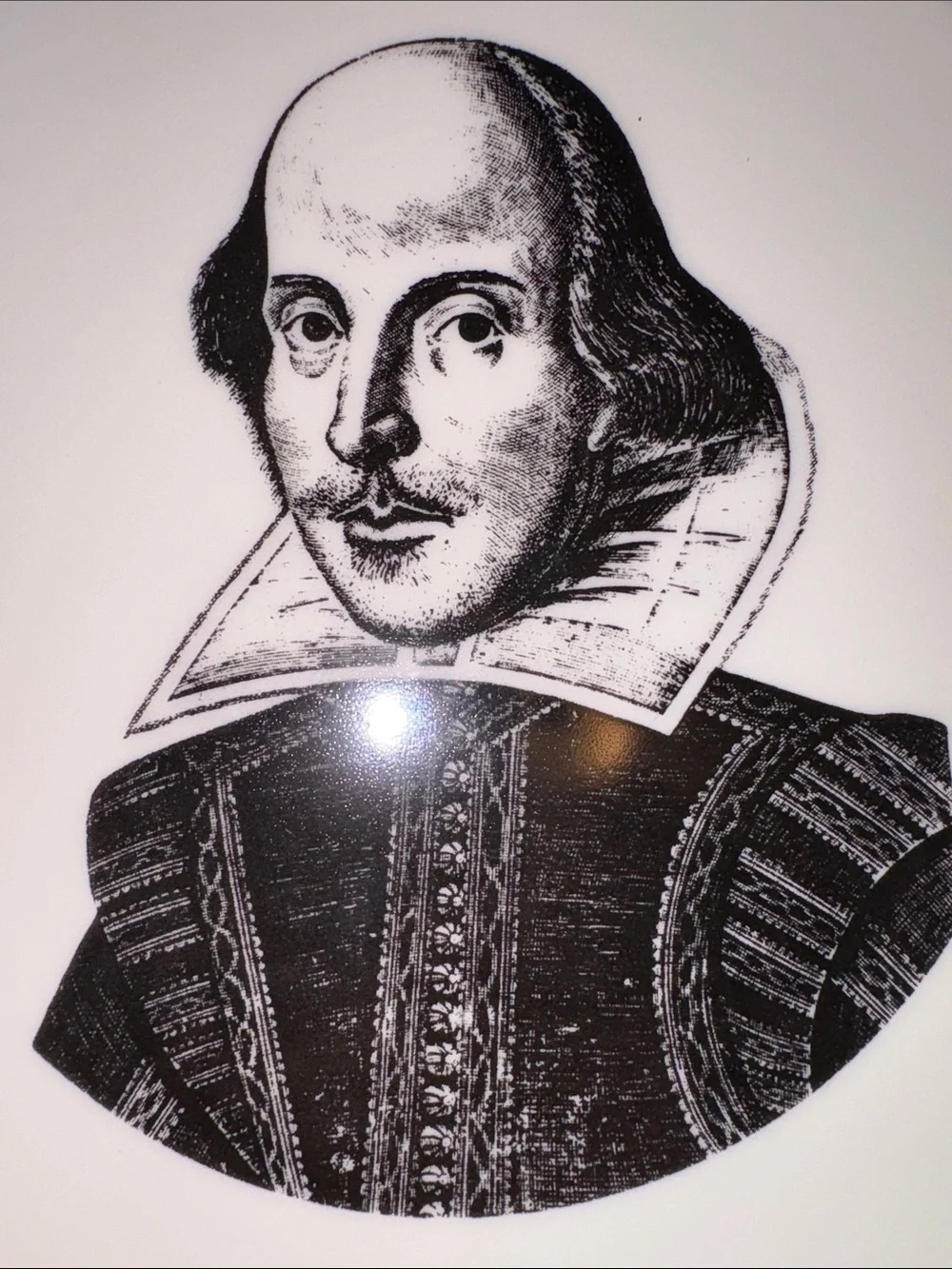 Commemorative White Decorative Plate to Commemorate 400th Birthday Shakspeare